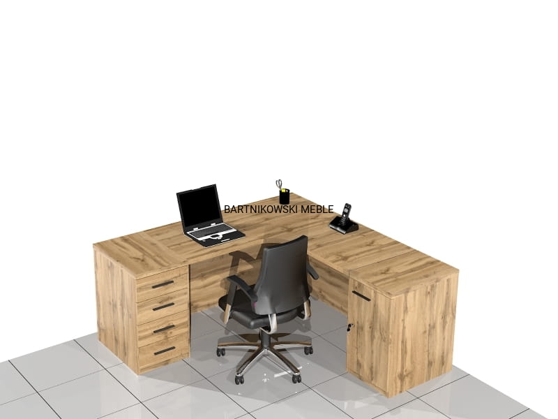 Duże biurko narożne MAX-XSD BARTNIKOWSKI DESIGN