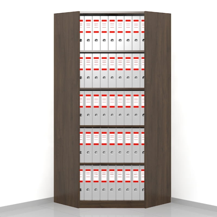 Regał biurowy narożny NNRX-01 183h