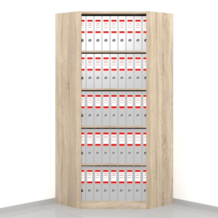 Regał biurowy narożny NNRX-01 183h