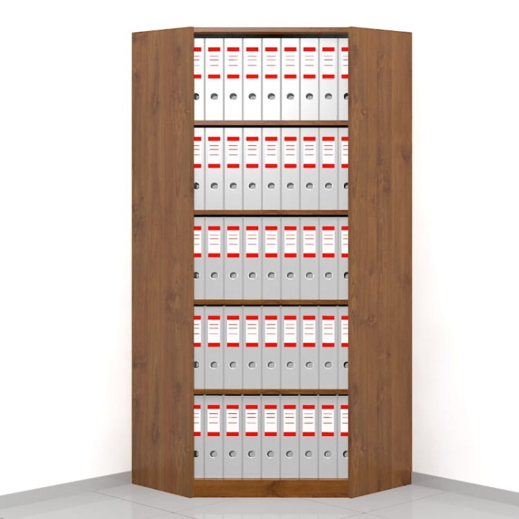 Regał biurowy narożny NNRX-01 183h