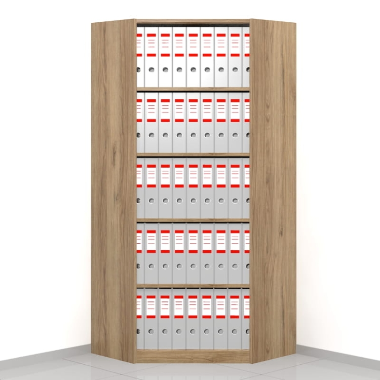 Regał biurowy narożny NNRX-01 183h