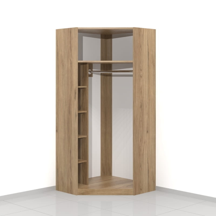 Szafa narożna garderobiana otwarta 182h x 80 x 80 cm KAMA-G01