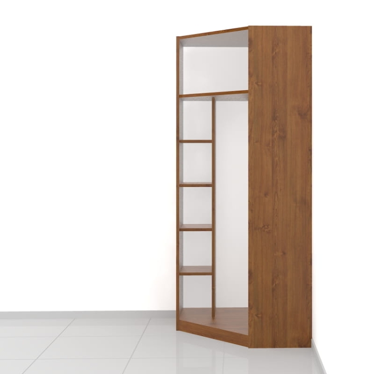 Szafa narożna garderobiana otwarta 182h x 80 x 80 cm KAMA-G01