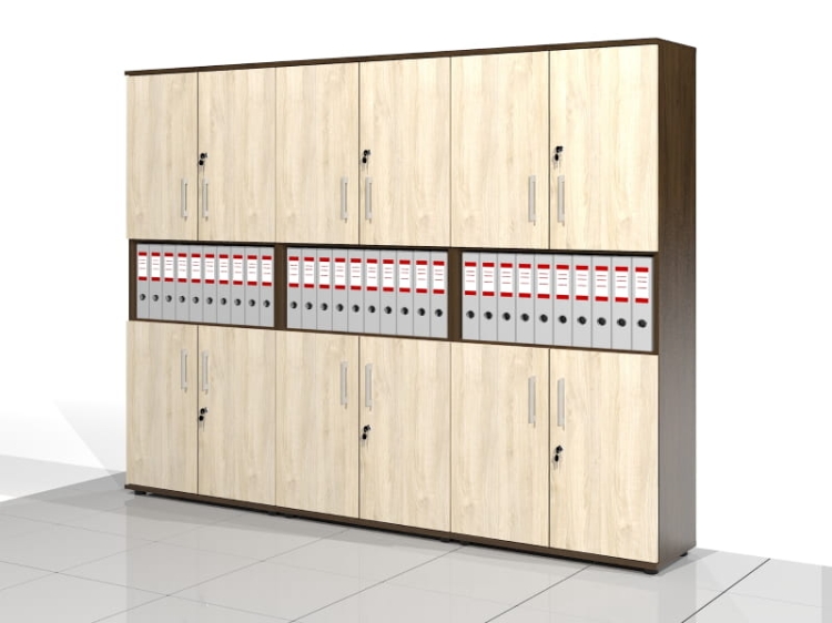 3 Szafy biurowe - zestaw BART-SW3-Z3 182h x 80 x 38 cm