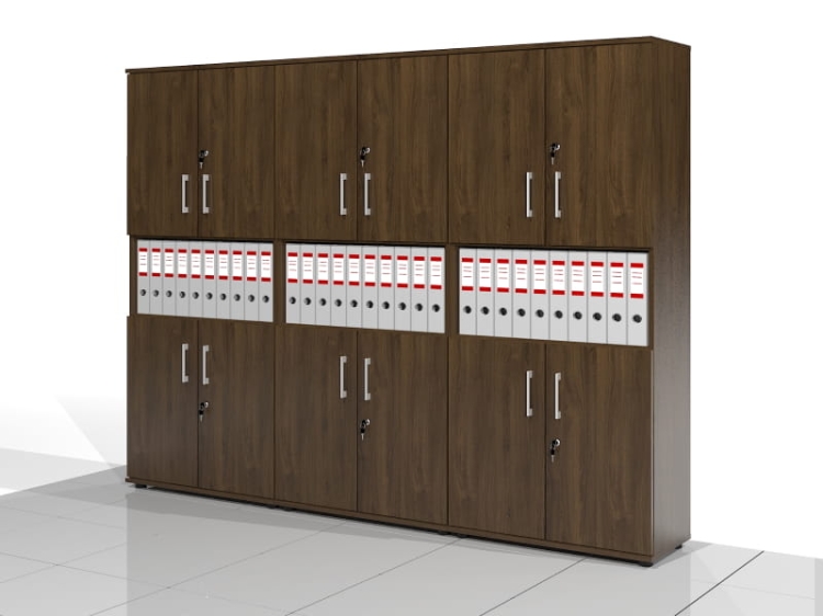 3 Szafy biurowe - zestaw BART-SW3-Z3 182h x 80 x 38 cm