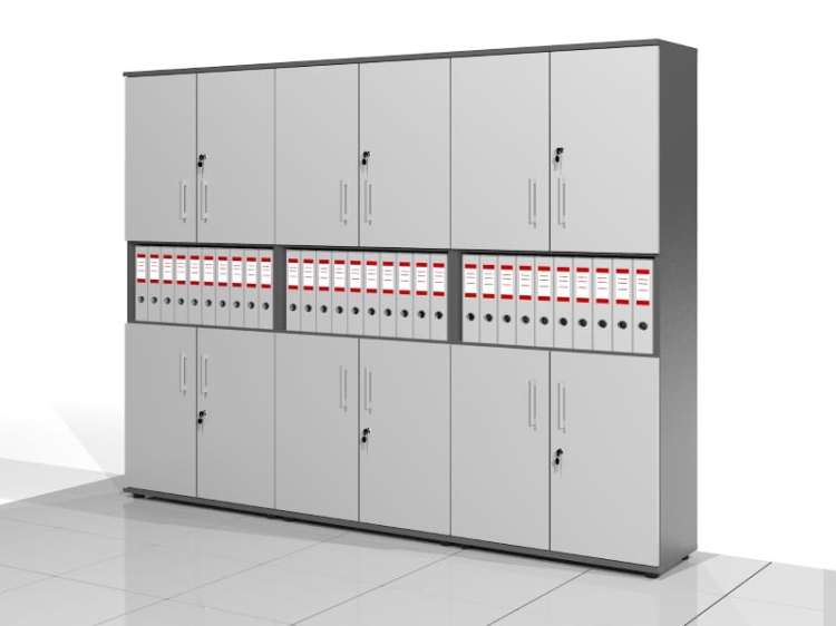 3 Szafy biurowe - zestaw BART-SW3-Z3 182h x 80 x 38 cm