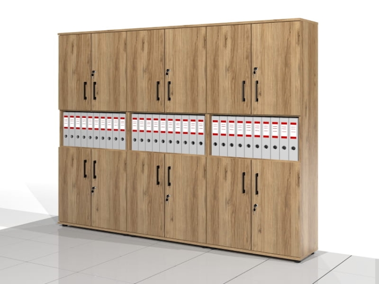 3 Szafy biurowe - zestaw BART-SW3-Z3 182h x 80 x 38 cm