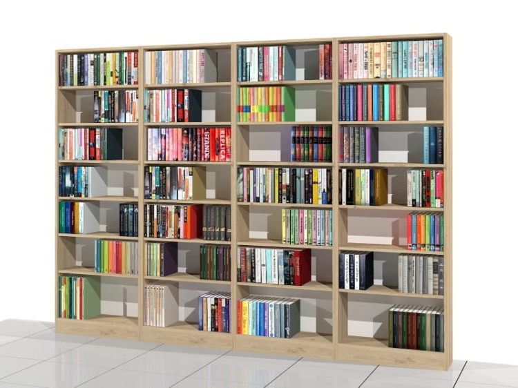 Zestaw regałów LIBRA-ZN4 207h x 280 x 25 cm