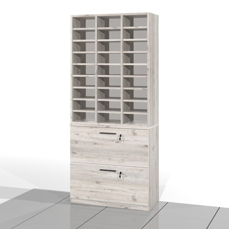 Regał do sortowania z szafką na akta zawieszane SORT-SAPW41