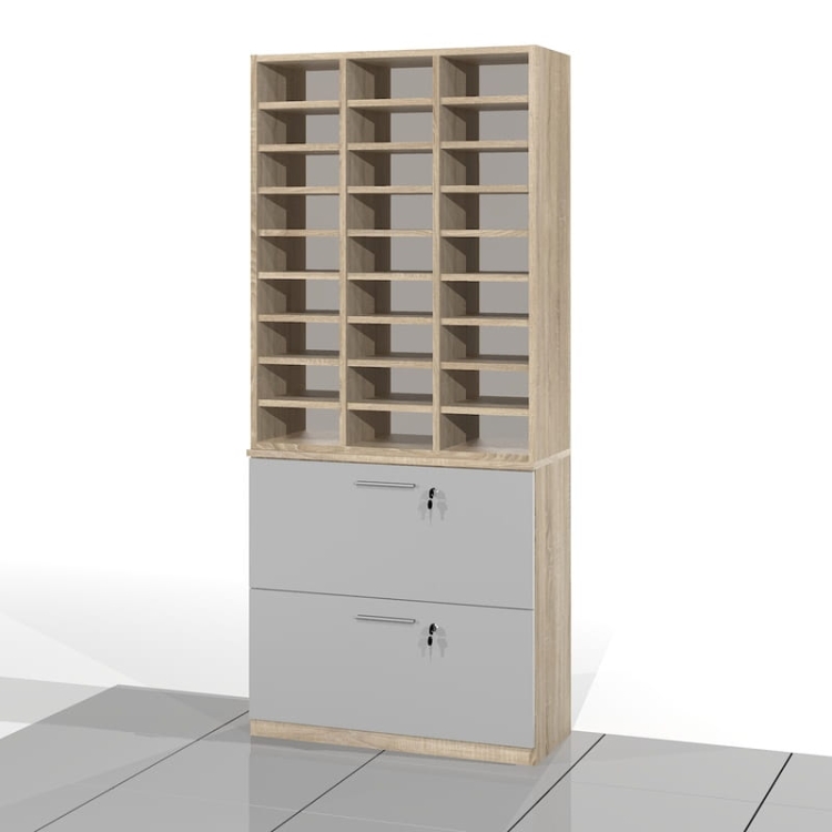 Regał do sortowania z szafką na akta zawieszane SORT-SAPW41