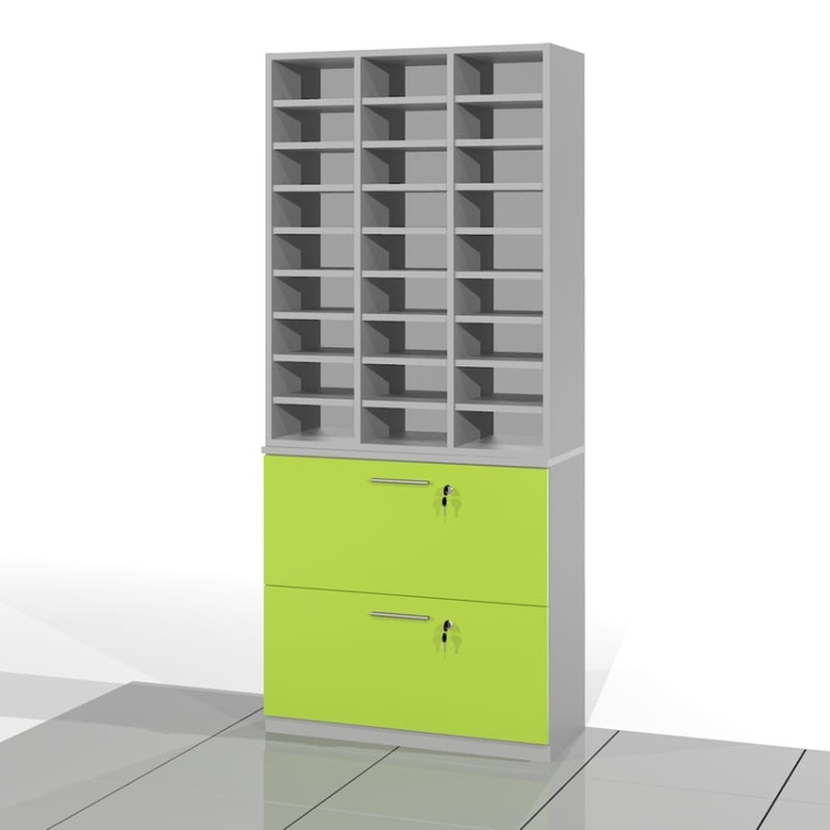 Regał do sortowania z szafką na akta zawieszane SORT-SAPW41