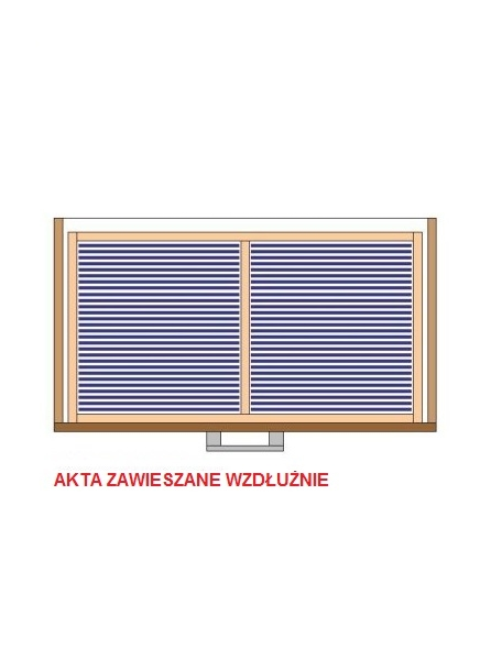 Regał do sortowania z szafką na akta zawieszane SORT-SAPW41