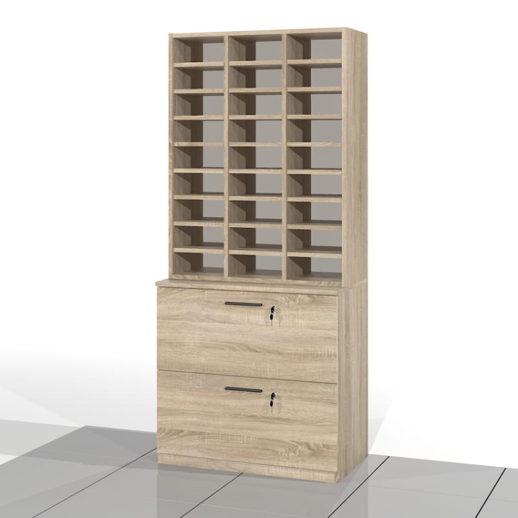 Regał do sortowania z szafką na akta zawieszane SORT-SAPP46