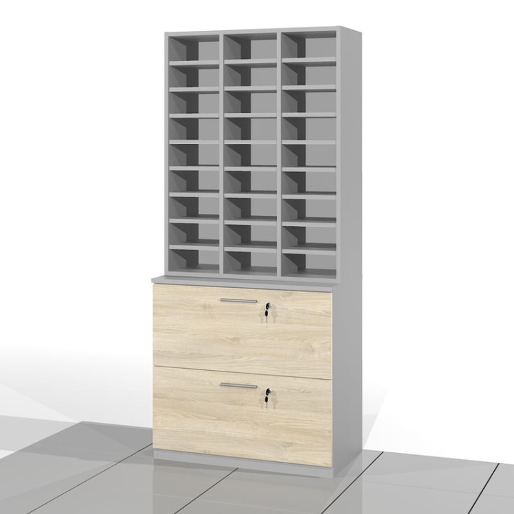 Regał do sortowania z szafką na akta zawieszane SORT-SAPP46