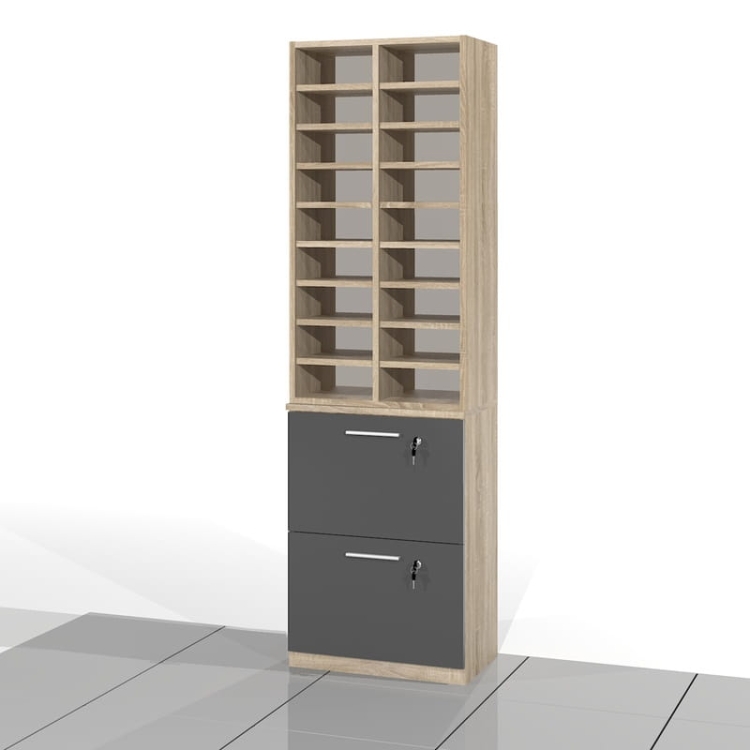 Regał do sortowania z szafką na akta zawieszane SORT-SAPW47