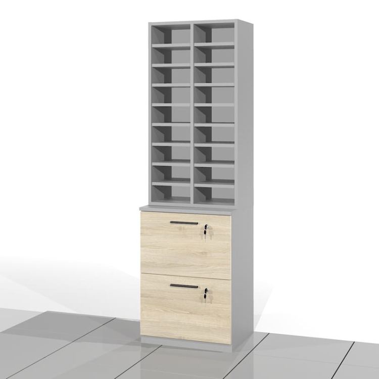 Regał do sortowania z szafką na akta zawieszane SORT-SAPP47