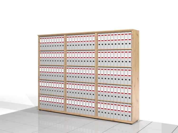 3 Regały biurowe - zestaw BART-RSW-Z3 182h x 240 x 38 cm