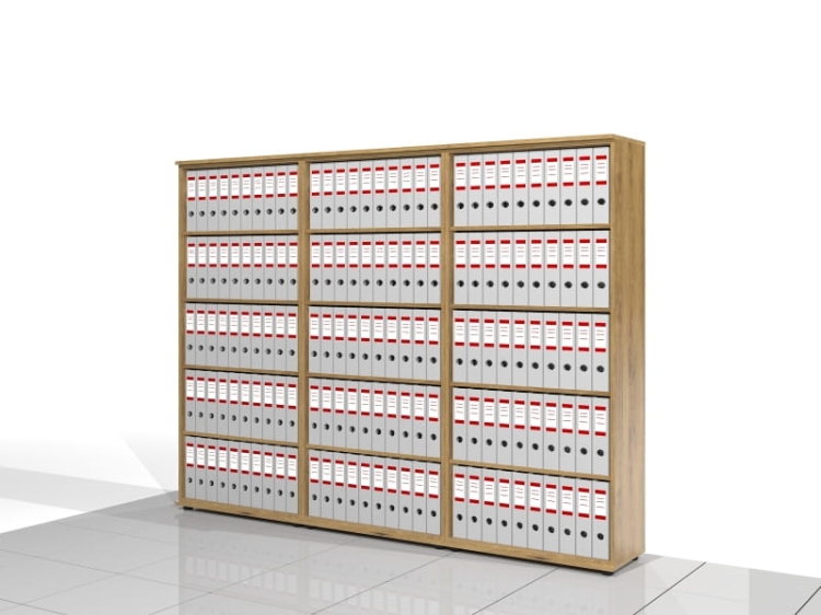 3 Regały biurowe - zestaw BART-RSW-Z3 182h x 240 x 38 cm