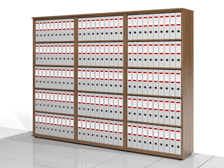 3 Regały biurowe - zestaw BART-RSW-Z3 182h x 240 x 38 cm