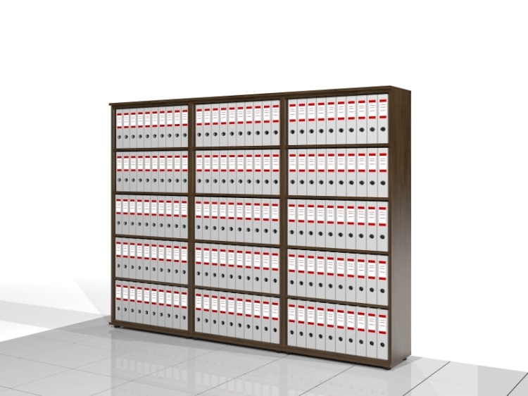 3 Regały biurowe - zestaw BART-RSW-Z3 182h x 240 x 38 cm