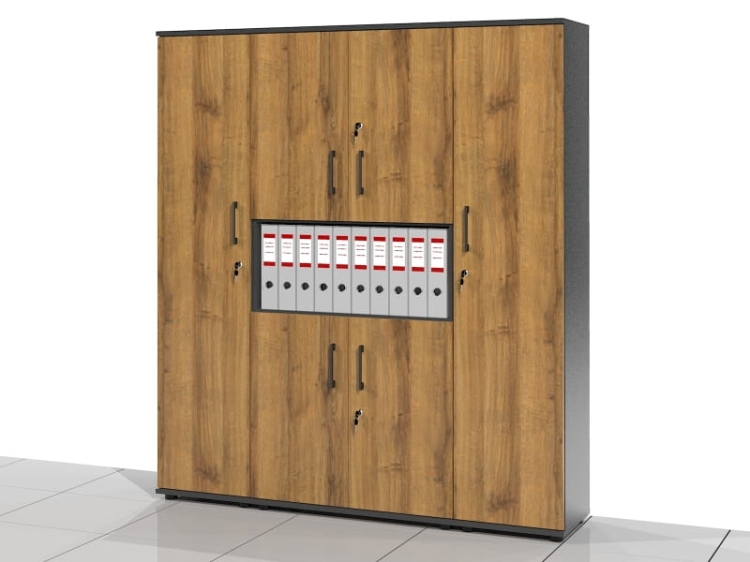 3 Szafy biurowe - zestaw BART-DWD-Z3 182h x 160 x 38 cm