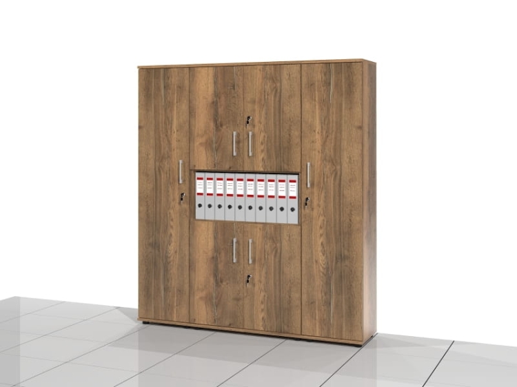 3 Szafy biurowe - zestaw BART-DWD-Z3 182h x 160 x 38 cm