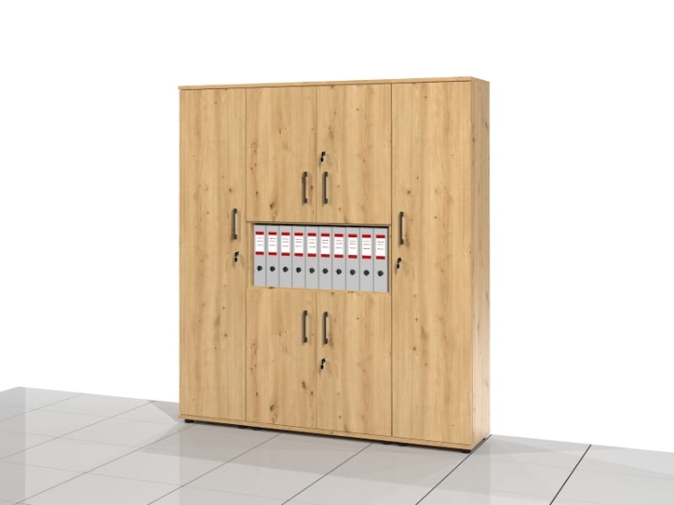 3 Szafy biurowe - zestaw BART-DWD-Z3 182h x 160 x 38 cm