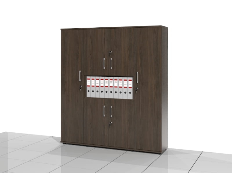 3 Szafy biurowe - zestaw BART-DWD-Z3 182h x 160 x 38 cm