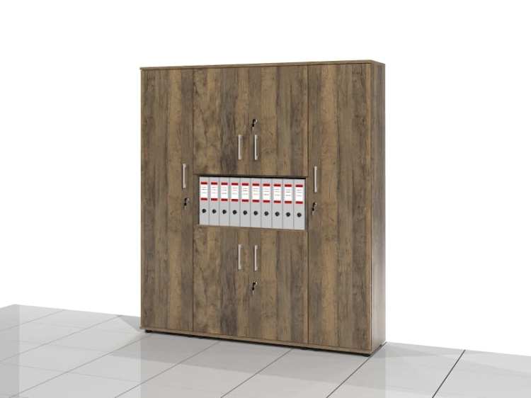 3 Szafy biurowe - zestaw BART-DWD-Z3 182h x 160 x 38 cm