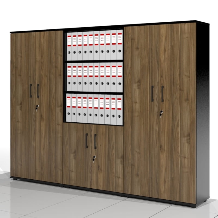 3 Szafy biurowe - zestaw BART-KA-Z3 182h x 240 x 38 cm