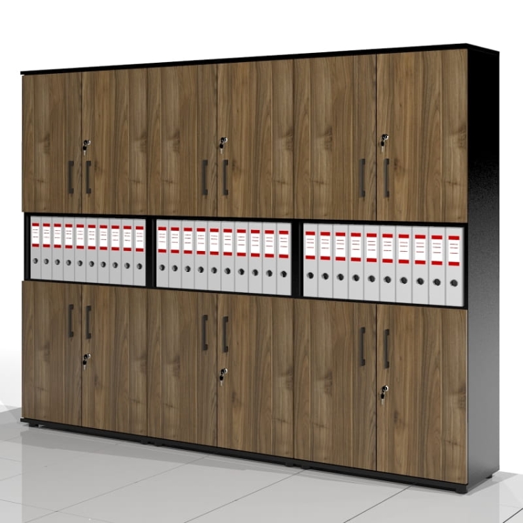 3 Szafy biurowe - zestaw BART-SW3-Z3 182h x 240 x 38 cm