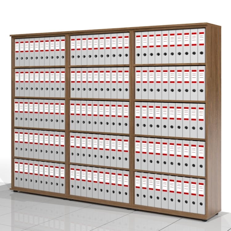 3 Regały biurowe - zestaw BART-RSW-Z3 182h x 240 x 38 cm