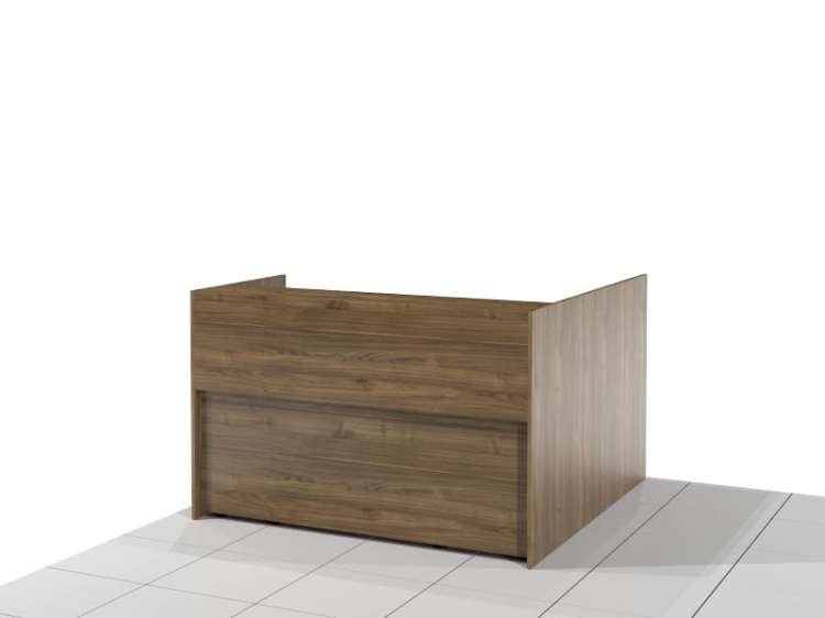 Biurko recepcyjne narożne ELF-LUX-XAN (wersja lewa).