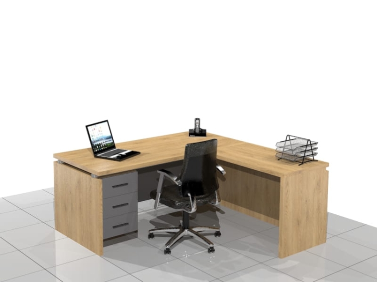 Biurko narożne gabinetowe LEO-NR (Prawe)