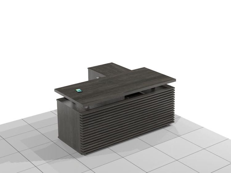 Biurko gabinetowe narożne lamele ELF-LUX-RE (Lewe)