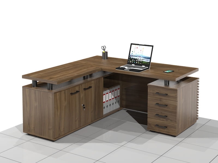 Biurko gabinetowe narożne ELF-LUX-RF (Lewe)