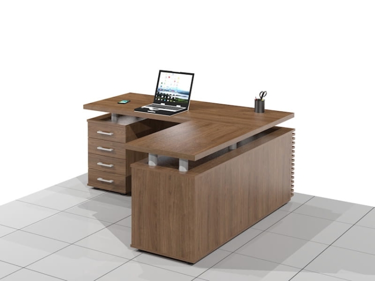 Biurko gabinetowe narożne ELF-LUX-RF (Prawe)