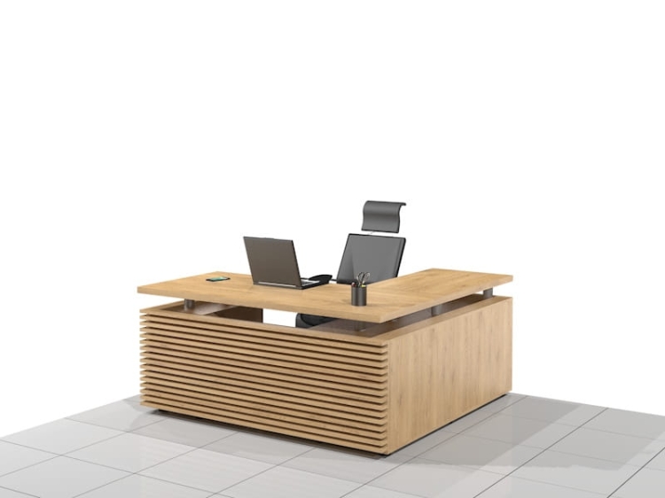 Biurko gabinetowe narożne ELF-LUX-RF (Lewe)