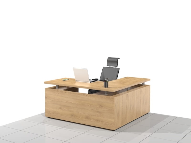 Biurko gabinetowe narożne ELF-LUX-RD (Lewe)