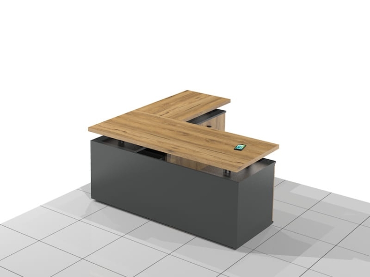 Biurko gabinetowe narożne ELF-LUX-RD (Prawe)