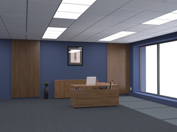 Biurko gabinetowe narożne ELF-LUX-RD (Lewe)