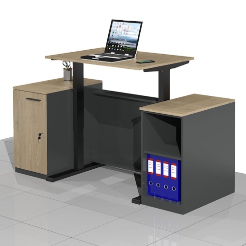 Biurko z elektryczną regulacją wysokości funkcjonalne i ergonomiczne ELRISE-DA