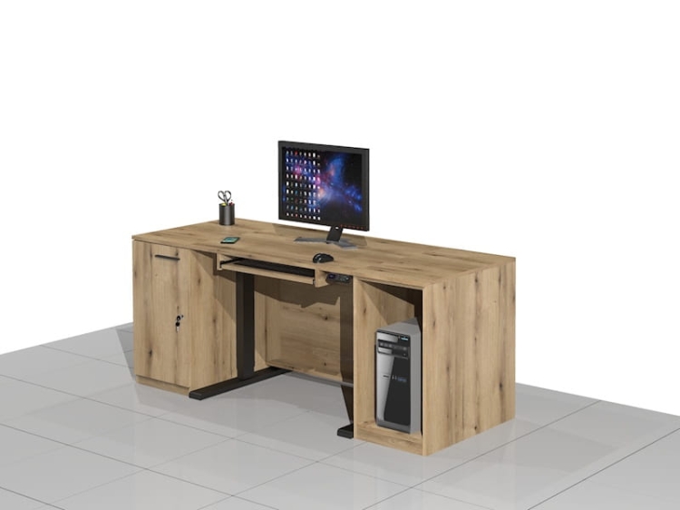 Biurko Komputerowe z elektryczną regulacją wysokości funkcjonalne i ergonomiczne ELRISE-DK