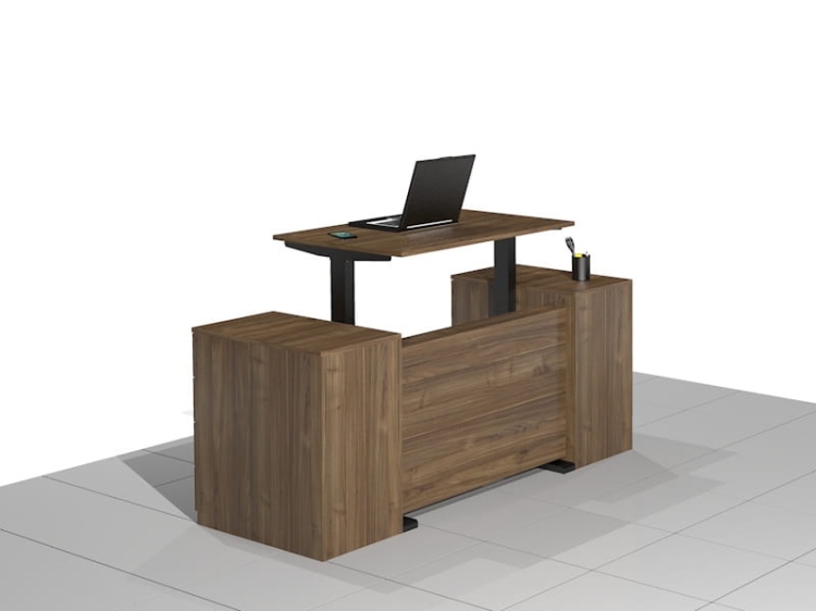 Biurko z elektryczną regulacją wysokości funkcjonalne i ergonomiczne ELRISE-SA
