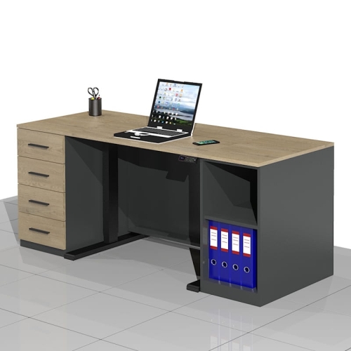 Biurko z elektryczną regulacją wysokości funkcjonalne i ergonomiczne ELRISE-SA