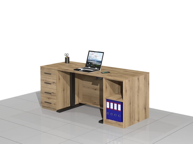 Biurko z elektryczną regulacją wysokości funkcjonalne i ergonomiczne ELRISE-SA