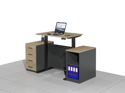 Biurko z elektryczną regulacją wysokości funkcjonalne i ergonomiczne ELRISE-SA