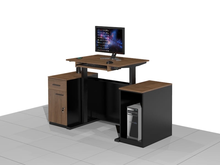 Biurko Komputerowe z elektryczną regulacją wysokości funkcjonalne i ergonomiczne ELRISE-AK