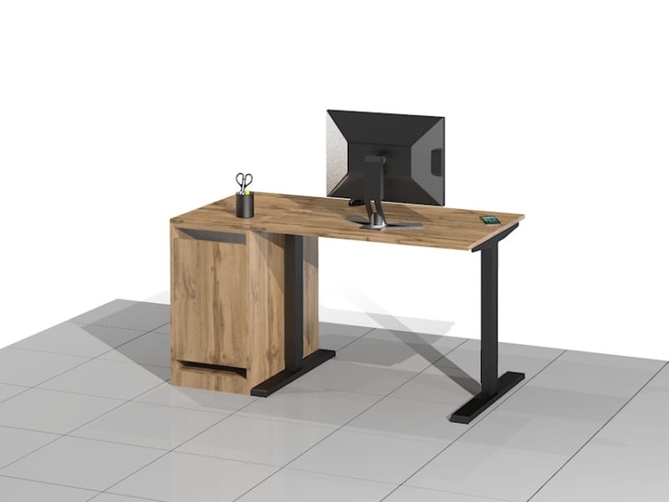 Biurko Komputerowe z elektryczną regulacją wysokości funkcjonalne i ergonomiczne ELRISE-EK