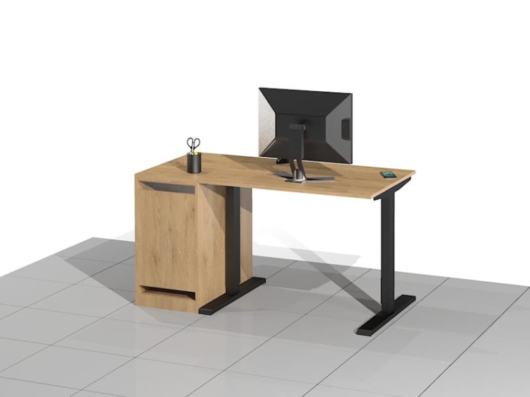 Biurko Komputerowe z elektryczną regulacją wysokości funkcjonalne i ergonomiczne ELRISE-EK